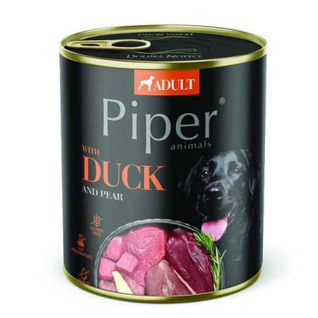 detail PIPER konzerva pre psa kačka s hruškou, 400g