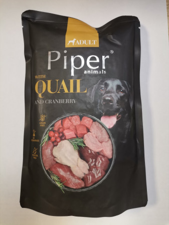 detail PIPER kapsička pre psa prepelica s brusnicami, 500g