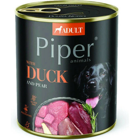 detail PIPER konzerva pre psa kačka s hruškou, 800g