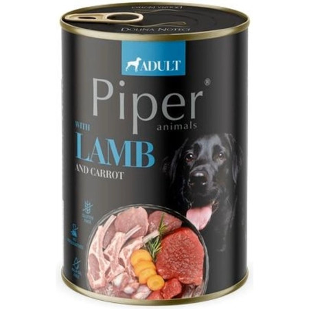 detail PIPER konzerva pre psa jahňa s mrkvou , 400g