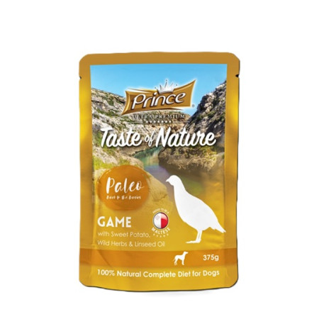 detail PRINCE ULTRA PREMIUM Taste of Nature Paleo game w/sweet potato, 375g