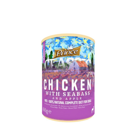 detail PRINCE CLASSIC seabass w/chicken&vegetable, 400g