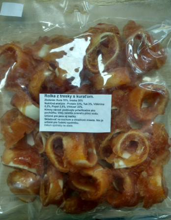 detail Krúžky z tresky s kuracím mäsom 500g