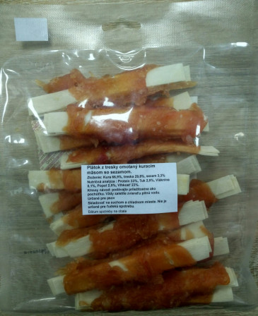 detail Plátky z tresky s kuracím mäsom a sezamom 250g