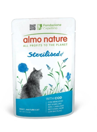 detail ALMO NATURE Cats kapsička sterilised treska, 70 g