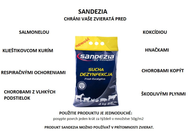 detail Sandezia suchá dezinfekcia 4kg