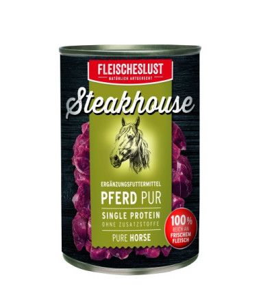 detail Konzerva steak 100% mäso konské, 400g