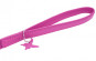 náhľad COLLAR Kožené vodítko Glamour, 122cm/25mm, ružová