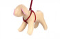 náhľad COLLAR Kožený postroj okrúhly s vodítkom, 46-66cm 40-60cm, červená