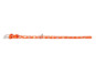 náhľad COLLAR Kožený obojok s hviezdami Glamour, 21-29cm/12mm, oranžová