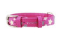 náhľad COLLAR Kožený obojok s hviezdami Glamour, 38-49cm/25mm, ružová