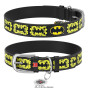 náhľad WAU DOG Obojok Batman kožený, 46-60cm/35mm, čierna