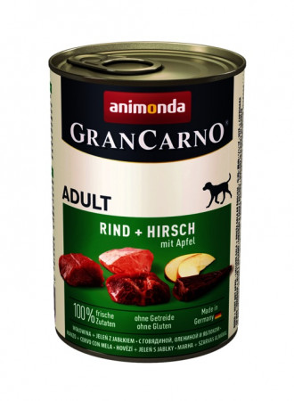detail ANIMONDA GranCarno pre psov - hovädzie+jeleň a jablká, 800g