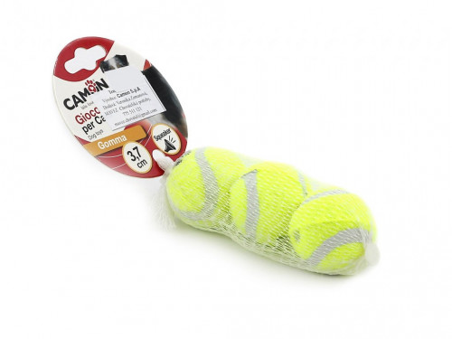 CAMON Hračka tenisová lopta žltá so zvukom, 37 mm