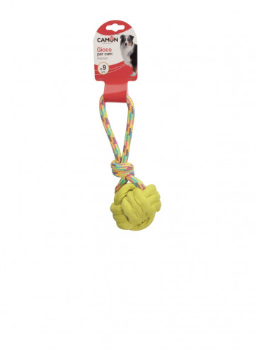 CAMON Hračka lopta twisted s lanovou rúčkou, 30cm