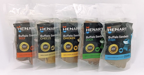Henart Pet Products Buffalo sandwich kura S/10ks, 250g