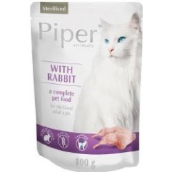 PIPER kapsička pre mačky s králikom, 100 g