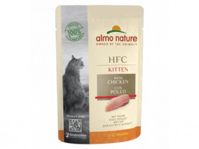 ALMO NATURE HFC Cats kapsička kitten kura, 55 g